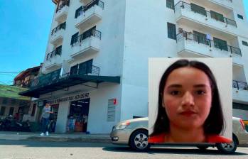 Dentro de este edificio en el sector Cuatro Esquinas, de Rionegro, ocurrió el homicidio de la bebé por la que es buscada Denisse Daylis Mijares Farfán (detalle). FOTOS: CORTESÍA EN EL RUEDO Y POLICÍA ANTIOQUIA