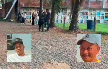 En el cementerio La Ye, de Caucasia, se produjo el asesinato de Jonathan Stiven Cano Domínguez (izq.), de 34 años, cuando asistía al sepelio de Julio Gregorio Feria Meza (der.), de 73 años, muerto el sábado en este mismo municipio. FOTOS: CORTESÍA NP NOTICIAS