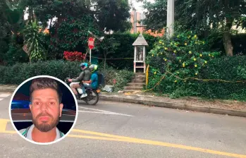 En este punto del barrio La Hortensia, de Itagüí, asesinaron a Arley Horacio Espinal Patiño (detalle), alias Mono Arley, histórico cabecilla de la banda El Ajizal, de este municipio del sur metropolitano. FOTOS: LAURA ROSA JIMÉNEZ VALENCIA Y CORTESÍA