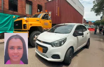 Estos fueron los dos vehículos inmovilizados recientemente en Medellín, luego de fugarse de accidentes de tránsito. El camión estuvo implicado en el hecho en el que murió Juliana Andrea Jaramillo Díaz (detalle), de 28 años. FOTOS: CORTESÍA