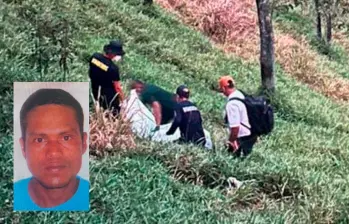 En este potrero de la vereda Canaán, de Tarso, en los límites con Jericó, las autoridades encontraron el cuerpo de Argemiro Argel Vásquez, de 41 años. FOTO CORTESÍA