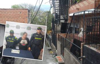 Una mujer, identificada como Marianella (detalle), de 50 años, fue capturada por la muerte de Jhon Kevin Murillo Peláez, de 32 años, en el barrio Villa del Socorro, de Medellín. FOTOS: GUILLERMO LEÓN OSPINA MUÑOZ Y CORTESÍA
