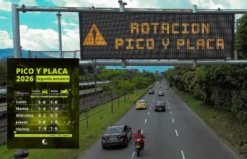 Así quedó la rotación del pico y placa en Medellín para el segundo semestre de este año. La rotación comenzará a regir a partir del 3 de agosto. FOTO: MANUEL SALDARRIAGA