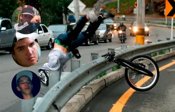La práctica del gravity bike en las vías de Antioquia llevaron a la muerte a Yosman Stiven Cossio Urrego (arriba), de 17 años, mientras que Emmanuel Vallejo Morales (medio), de 34 años, lleva 12 de ellos postrado en una cama. Alejandro García (abajo), más conocido como Popeye, es un apasionado por esta riesgosa actividad. FOTO: MANUEL SALDARRIAGA Y CORTESÍA