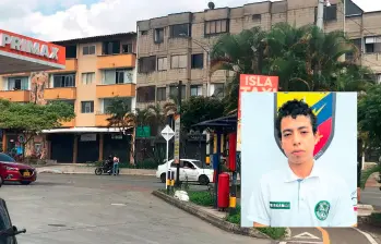 Sebastián David Durango Murillo (detalle), de 30 años, murió en medio de un caso de hurto registrado en la carrera 70 con la calle 30A, en el barrio Belén Rosales, de Medellín. La imagen corresponde a su captura en 2016 por el delito de extorsión. FOTOS: LAURA ROSA JIMÉNEZ VALENCIA Y CORTESÍA