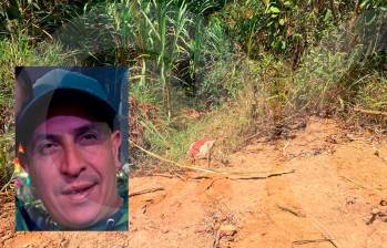 En este barranco de la vereda Encenillos, de Girardota, las autoridades encontraron el cuerpo de Álvaro Andrés Días Matallana, de 39 años, y de otro hombre, del cual no han establecido su identidad. FOTOS: ANDRÉS FELIPE OSORIO GARCÍA Y CORTESÍA