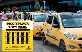 La rotación del pico y placa para los taxis continuará con las mismas condiciones en las que se viene aplicando. FOTO: MANUEL SALDARRIAGA