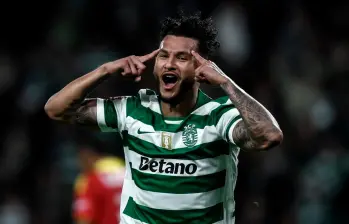 Luis Javier Suárez marcó su primer gol de la nueva temporada con el Sporting de Lisboa. FOTO @SportingCP
