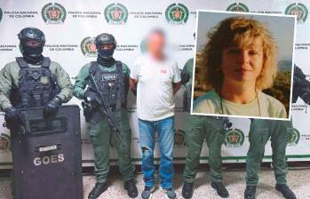 Antonio Márquez Gómez, conocido como El Descuartizador, fue capturado en La Pintada. Era buscado con circular roja de Interpol por un crimen de Corinne Di Dio (detalle). FOTOS CORTESÍA POLICÍA ANTIOQUIA