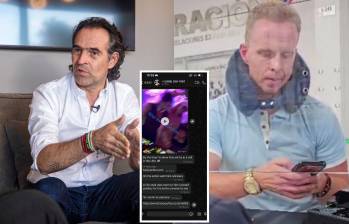 El alcalde Federico Gutiérrez dio a conocer los mensajes que le estaría mandando el ruso George Laevsky Wolfe, a quien expulsaron el 13 de abril, después de dos años de rumbas en la ciudad y que intentó reingresar al país por Ecuador. FOTOS: EL COLOMBIANO Y CORTESÍA