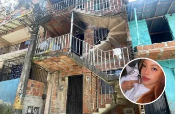 A Selene Roldán Blandón (detalle), de 25 años, la encontraron muerta en el segundo piso de esta casa, en el barrio San Pablo, comuna 1 (Popular), en el nororiente de Medellín. FOTO: ALEJANDRA MORALES RÍOS Y CORTESÍA