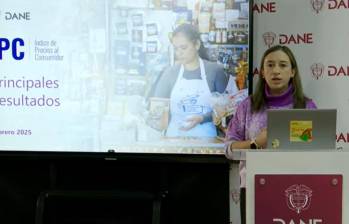 Andrea Ramírez , directora encargada del Dane, explicó las cifras del IPC en febrero. FOTO: Captura de video Youtube