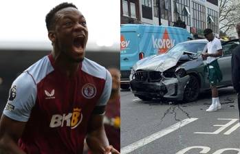 El delantero de Aston Villa, de 20 años, sufrió un accidente de auto al dirigirse hacia el estadio Villa Park para un partido. FOTO: ASTON VILLA Y REDES SOCIALES