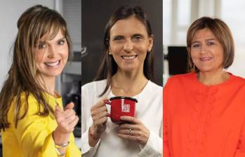 Beatriz Fernández, cofundadora de Crepes & Waffles; Camila Escobar Corredor, presidenta de Procafecol (Juan Valdez); y María Lorena Gutiérrez Botero, presidenta del Grupo Aval, encabezan a lista de mujeres más reputadas de Colombia en 2025. FOTO: Cortesía empresas.