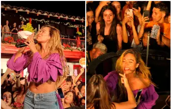 Karol G sorprendió a cientos de seguidores con un show íntimo en el Pueblito Paisa. FOTO tomada de X @FicoGutierrez