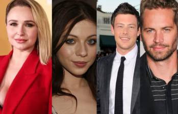 Hayden Panettiere (36 años), Michelle Trachtenberg (39 años), Cory Monteith (31 años) y Paul Walker (40 años). FOTO: AFP, GETTY. 