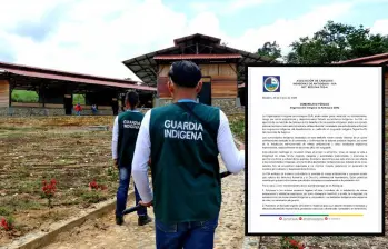 Adelante, alerta enviada por la OIA a la opinión pública. Atrás, resguardo en Segovia. FOTO: Juan Antonio Sánchez e imagen tomada de redes sociales