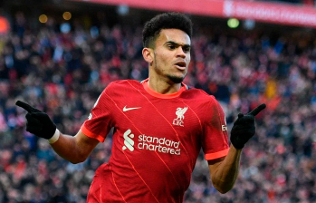 Luis Díaz marcó tres goles en pretemporada con Liverpool. FOTO TWITTER LIVERPOOL