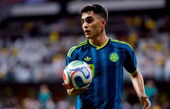Juan Manuel Rengifo hizo su debut con la Selección Colombia ante Perú. FOTO FCF