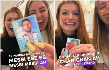 Sin tener siquiera el álbum físico en sus manos, la suerte decidió premiar a dos jóvenes, al parecer de Medellín, con toda la suerte. FOTO: Captura de video de redes sociales @fab_guerrero12