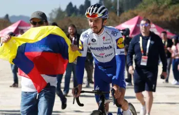 En las cuatro ediciones que se han desarrollado del Tour Colombia, la competencia ha contado con grandes figuras del ciclismo mundial como el francés Julian Alaphilippe. FOTO: Manuel Saldarriaga
