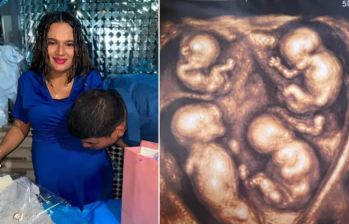 María Tapia y Jonatan Zapa esperan cuatrillizos idénticos. Foto: tomada de TikTok @cuatrillizoscaucasia