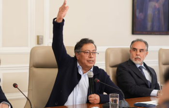 El presidente Gustavo Petro y el ministro del Interior, Armando Benedetti. Foto: Presidencia