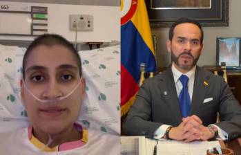 Valeria Pérez Jaramillo agradeció al presidente Abelardo De La Espriella y al personal médico tras recibir atención en la Clínica Imbanaco de Cali. .FOTO: @ABDELAESPRIELLA.