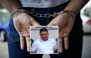 Durante la captura de alias “Medio Labio” también fue judicializado un escolta por porte ilegal de armas. En el recuadro, la detención del presunto lavador de activos en 2008. FOTO: ARCHIVO.