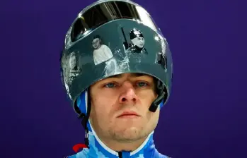 Vladislav Heraskevich, abanderado de Ucrania en los Olímpicos de Invierno-2026. FOTO: GETTY