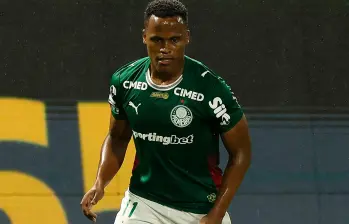 El futbolista colombiano Jhon Arias es una de las contrataciones más costosas de la historia del fútbol de Brasil. Foto: tomada del x de @PalmeirasSC.