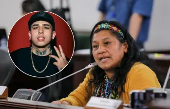 Aída Quilcué le dijo sí a un streaming con Westcol antes de la segunda vuelta presidencial de 2026. FOTOS: Colprensa - Tomada de Instagram @Westcol 