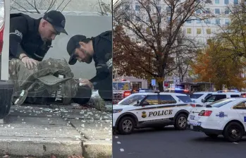 Dos integrantes de la Guardia Nacional fueron heridos a pocas cuadras de la Casa Blanca. Fotos: redes sociales