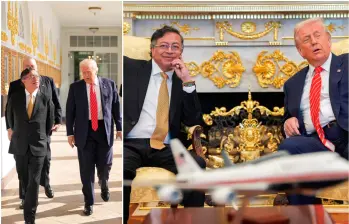 El presidente Gustavo Petro visitó por segunda vez la Casa Blanca, esta vez para encontrarse con el presidente Donald Trump. FOTOS: Tomadas de X @infopresidencia