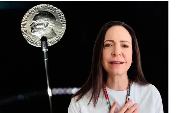 Mientras su madre y su hija ya están en Oslo, el paradero de Maria Corina Machado es cada vez más desconocido. Foto: AFP.