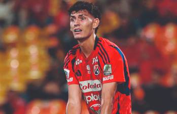 El delantero uruguayo Enzo Larrosa es una de las cartas que tiene el DIM para visitar a Millonarios. FOTO: Manuel Saldarriaga