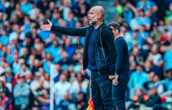 El entrenador español Pep Guardiola no tuvo una buena temporada con el equipo inglés en la Liga Premier. Busca reponerse con el título del Mundial. FOTO: TOMADA DEL X DE @ManchesterCity