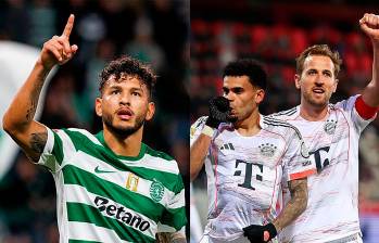 El delantero samario Luis Javier Suárez es una de las figuras del Sporting de Lisboa portugués. El extremo guajiro Luis Díaz es el mejor fichaje del Bayern Múnich. Foto: Getty