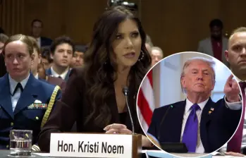 Kristi Noem es la primera destituida del gabinete en la segunda era de Donald Trump. Fotos: Getty Images