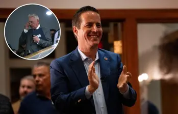 Bernie Moreno, senador de Estados Unidos, hizo advertencia sobre el juicio que se lleva en contra del expresidente colombiano. Fotos: Getty Images y Colprensa