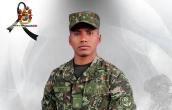 El soldado Idel José Torres murió este 28 de septiembre en un combate con las disidencias de las Farc. El Ejército lamentó su asesinato. Foto: Ejército Nacional de Colombia.