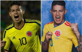 James Rodríguez pasó de vestir la camiseta número 5 en su debut contra Bolivia a cerrar su ciclo frente a Suiza como el futbolista con más presencias en la historia de la Selección Colombia. FOTO: Tomada de las redes sociales de @jamesdrodriguez y Fifa