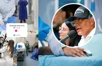 Con videos, fotos y publicaciones virales, médicos le respondieron al presidente sobre sus palabras lanzadas contra el gremio en medio de una concentración en la capital antioqueña. Fotos: Getty Images y Presidencia