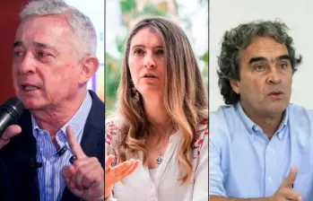 Álvaro Uribe, Paloma Valencia y Sergio Fajardo. Fotos: El Colombiano - Colprensa