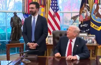 Zohran Mamdani y Donald Trump en la Oficina Oval de la Casa Blanca. FOTO: Captura de video