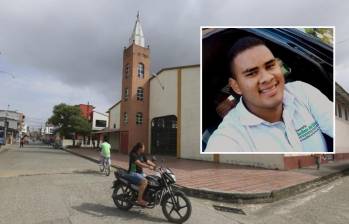 Adelante, el joven fallecido en el municipio de Carepa. Atrás, casco urbano de este municipio del Urabá. Foto: Manuel Saldarriaga Quintero