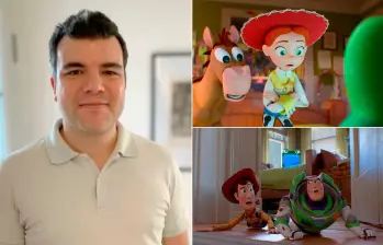 Carlos León hizo parte del equipo de iluminación de la película Toy Story 5, de estreno en cines esta semana. FOTOS Cortesía