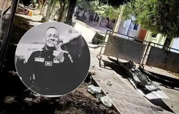El subintendente Algemiro Rodelo Canchila perdió la vida en ataque con drones en Curumaní, Cesar. Foto: redes sociales