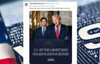 Hasta 200.000 visas en riesgo por nueva medida de EE. UU. Foto: X @WhiteHouse / Getty