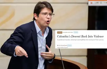 El medio de comunicación publicó una editorial criticando la situación política y de seguridad del país tras el ataque a Miguel Uribe. FOTOS: Colprensa y captura de pantalla